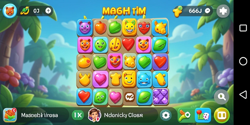 Tampilan gameplay <strong>666J</strong> yang penuh warna dan menantang.