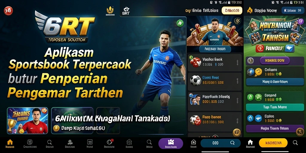Tampilan utama 6RT saat memilih taruhan olahraga.