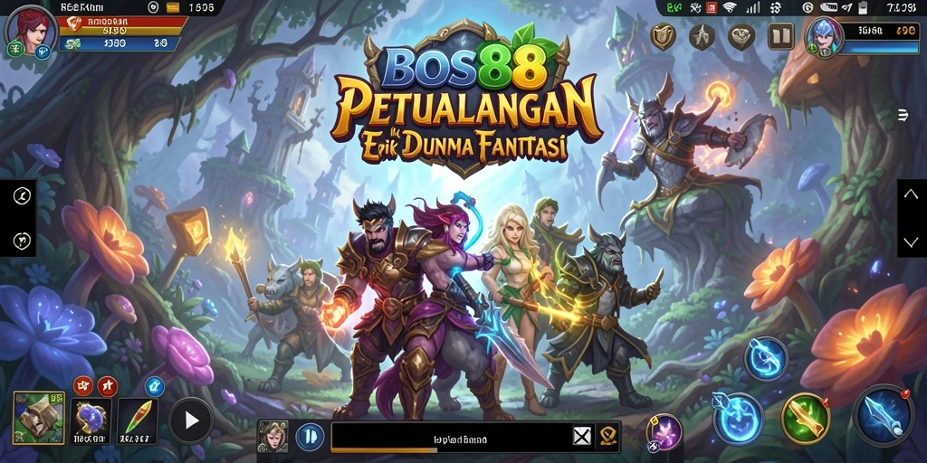 Screenshot gameplay menarik dari BOS88, menampilkan aksi RPG heroik.