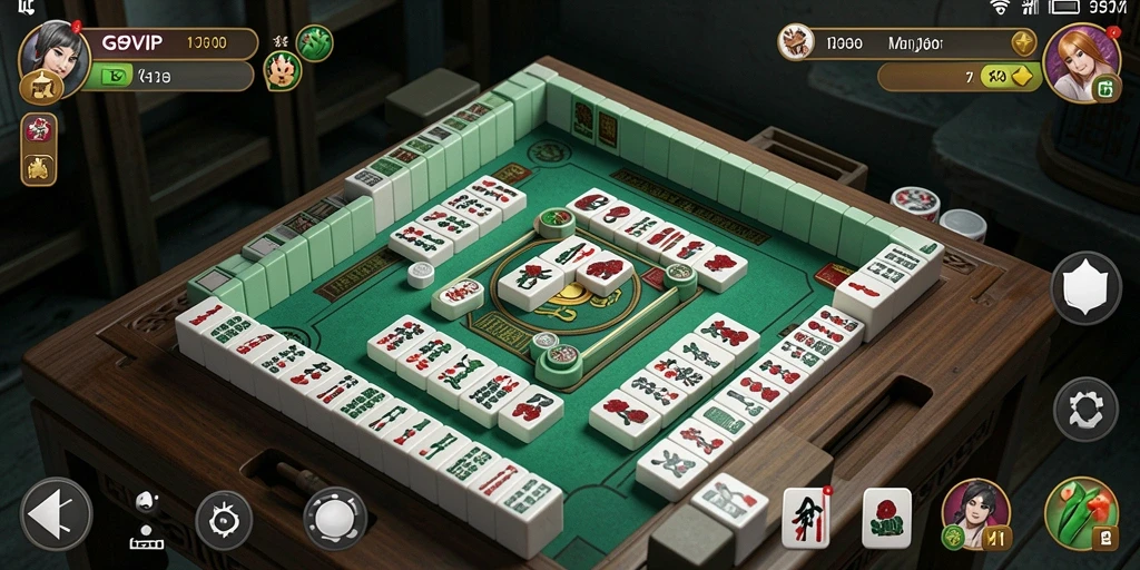 Tampilan gameplay Mahjong yang menarik dan interaktif dari G9VIP.