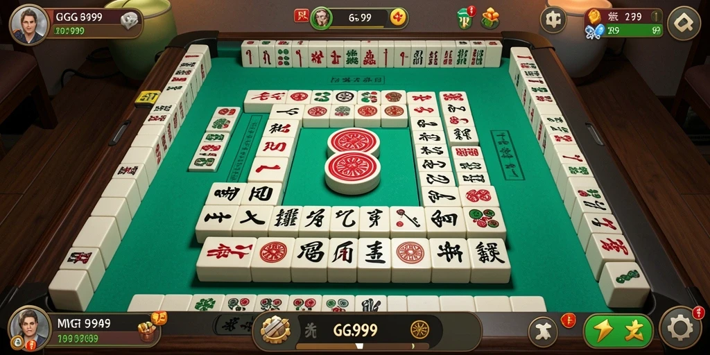 Tampilan seru gameplay Mahjong di GG999 dengan level yang menantang.