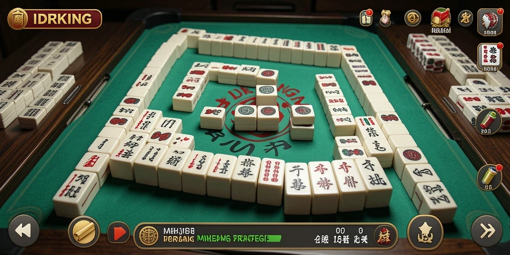 Tampilan gameplay dari IDRKING dengan desain Mahjong yang menarik dan menantang.