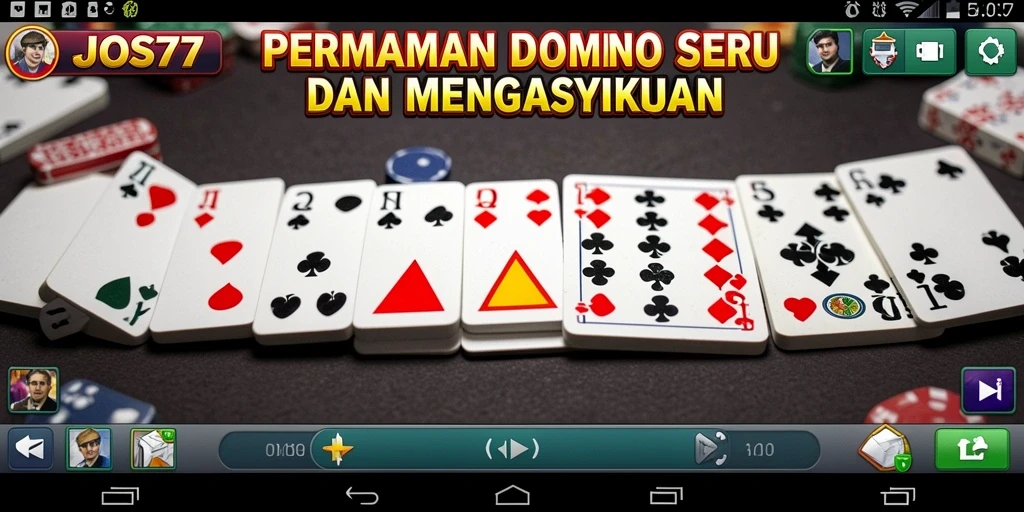 Tangkapan layar dari gameplay seru JOS77 yang menunjukkan aksi domino.