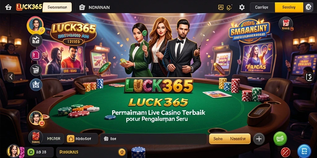 Tampilan gameplay Live Casino yang mendebarkan di LUCK365.