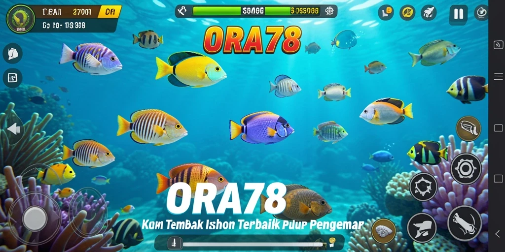 Tangkapan layar gameplay ORA78 yang menunjukkan aksi seru Tembak Ikan.