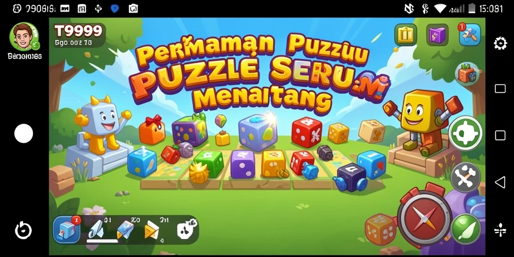 Tampilan gameplay seru dari game puzzle T9999
